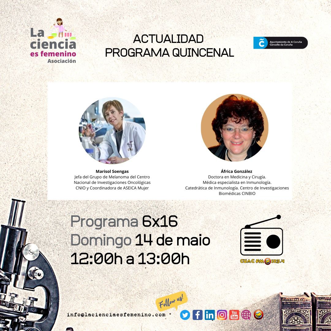 Permalink to:África González Fernández, invitada al programa de radio: La ciencia es femenino